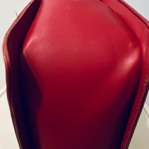 1960s-Style Cherry Red Structured Handbag - Picture 2 of 9